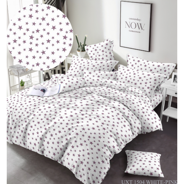 Бязь Gold UXT 1504 White Pink