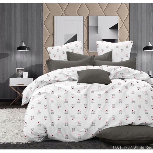 Бязь Gold UXT 1877 White Red Бязь Gold UXT 1877 White Red